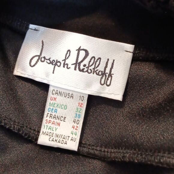 Joseph Ribkoff Black Dress With Sweater Cowl Collar - Picture 10 of 11